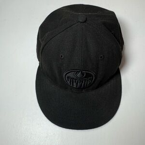 NHL Oilers New Era Black Fitted Cap